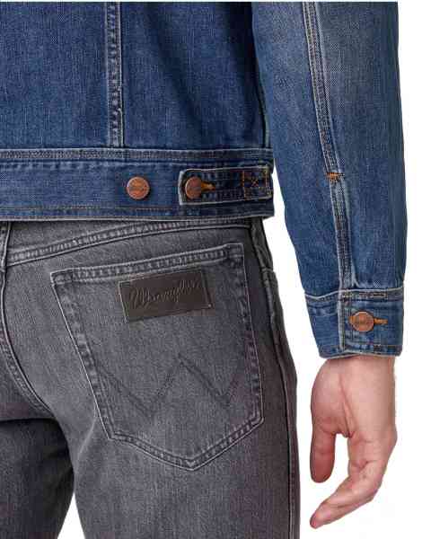 Wrangler Herren Jeans Jacke Mid Stone